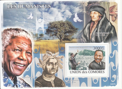 Comores 2008  Martin Luther King  &  Nelson Mandela  MNH  Miniature Sheet  # 93421 - Martin Luther King