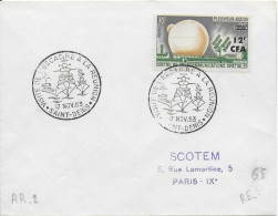 REUNION - 1963 - NAVALE -  CACHET COMMEMORATIF ILLUSTRE - ENVELOPPE De ST DENIS  - VISITE DE L'ESCADRE - Briefe U. Dokumente