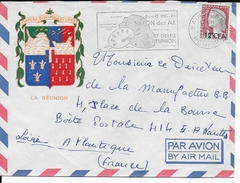 REUNION - 1964 - OBLITERATION MECANIQUE - ENVELOPPE Par AVION De ST DENIS => NANTES - SALON DES AI - Storia Postale