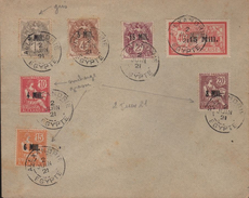 2 Enveloppes Avec La Série Des Timbres D'Alexandrie Surchargés En MILL. 8 Avril Et 2 Juin 1921 - Covers & Documents