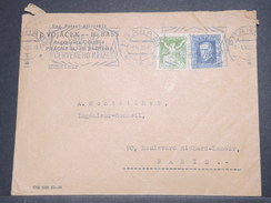 Delcampe - TCHÉCOSLOVAQUIE -Enveloppe Commerciale De Prague Pour Paris En 1925 , Affranchissement Et Oblitération Plaisant - L 8744 - Briefe U. Dokumente