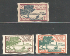 New Caledonia 1928,1c & 2c ,4c,Sc 136-138,Mint Hinged*OG (SH-10) - Unused Stamps