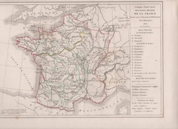 CARTE DES RACES BOVINES DE LA FRANCE DRESSEE PAR L. DUSSIEUX 1853 / CARTE DES PRINCIPAUX VIGNOBLES DE LA FRANCE - Carte Geographique