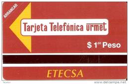 PMN-03 TARJETA DE CUBA DE 1 PESO CABINA TELEFONICA  (NUEVA-MINT ) - Kuba