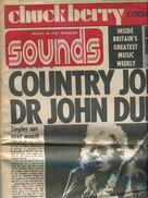 SOUNDS 1973 FEB 24 COUNTRY JOE + CHUCK BERRY POSTER - Andere & Zonder Classificatie