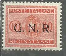 ITALIA REGNO ITALY KINGDOM 1944 REPUBBLICA SOCIALE ITALIANA RSI G.N.R.SEGNATASSE TAXES TASSE POSTAGE DUE GNR CENT.30 MLH - Impuestos