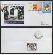 India 2010  Mother Teresa  Birth Centenary  AHMEDABAD  Label  Special Cover   # 93059    Inde Indien - Madre Teresa