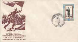 5264FM- ROMANIAN STATE INDEPENDENCE CENTENARY, INDEPENDENCE WAR, SPECIAL COVER, 1977, ROMANIA - Brieven En Documenten