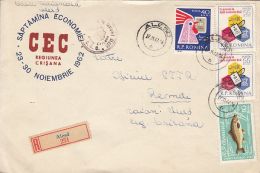 61531- FORESTRY VEHICLE, CROSS, STAMPS ON COVER, 1963, ROMANIA - Cartas & Documentos