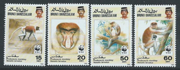Brunei 1991 - Endangered Species - Proboscis Monkey SG483-486 MNH Cat £9.45 SG2016 - Brunei (1984-...)