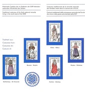 Timbres Des Costumes Traditionnels De La Minorité Nationale Des Sorabes Vivant Dans Le Sud-est De La RDA. - Cuadernillos