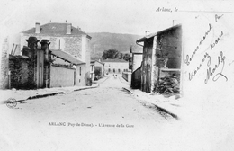 ARLANC L'AVENUE DE LA GARE (CARTE PRECURSEUR) - Manzat