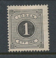 Sweden 1874, Facit # L1. Postage Due Stamps. Perforation 14. USED - Segnatasse