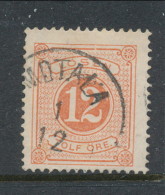 Sweden 1874, Facit # L5. Postage Due Stamps. Perforation 14. USED - Segnatasse