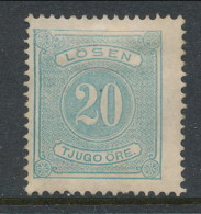 Sweden 1874, Facit # L6. Postage Due Stamps. Perforation 14. USED No Cancellation - Segnatasse