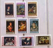 MAHRA STATE Southe Arabia, PEINTURE, Impressionnisme, Gauguin Etc.. Complet 9 Valeurs. ** MNH - Impressionismus