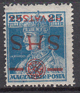 VP076 YUGOSLAVIA Inverted Overprint SHS HRVATSKA On MAGYAR KIR.POSTA Stamp MH* - Ungebraucht