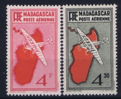 Madagascar Yv AE 6 + 7 MH/* Falz/ Charniere  1935 - Luftpost