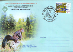 Romania - Occasional Envelope 2013 - Trees - The Moon Planting The Trees - Planting The Trees - Trees