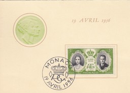 PRINCIPAUTE DE MONACO - CARTE CACHET MONACO 19 AVRIL 1956  / 1 - Briefe U. Dokumente