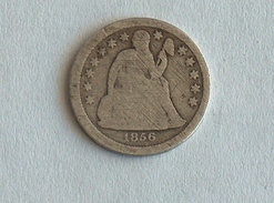 Etats-Unis, United States, USA - 1 Dime 1856 - Silver, Argent - 1837-1891: Seated Liberty (Liberté Assise)