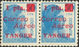 ** NE13/15hcc(2) 1940. Tánger. 1 Pts Sobre 40 Cts, 1 Pts Sobre 45 Cts Y 1´50 Pts Sobre 50 Cts, En Parejas. - Spanish Morocco