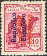 ** 36/47C 1934. Sahara. Serie Completa. MAGNIFICA Y RARISIMA SIN FIJASELLOS. Cert. CEM. (Edifil 2013: 1215€) - Spanish Sahara