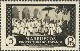 ** 133/47N 1933. Marruecos. Serie Completa, A Falta De Los Valores De 30 Cts, 40 Cts Y 50 Cts. Nº00000. MAGNIFICA. - Maroc Espagnol