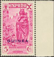 ** 12/17 1943. Guinea. Beneficencia. Serie Completa, Borde De Hoja. MAGNIFICA. (Edifil 2017: 58€) - Guinée Espagnole