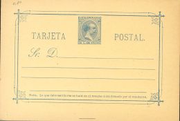 (*) EP10/11 1896. Filipinas. Entero Postal. 2 Cts Azul Y 3 Cts Castaño Sobre Tarjetas Entero Postales. MAGNIFICAS - Filippijnen