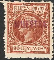 * 131/48M 1898. Filipinas. Serie Completa, A Falta De Los Valores De 3 Mils, 1 Peso Y 2 Pesos. MUESTRA. MAGNIFICOS. (Edi - Philippines