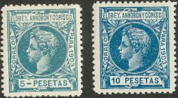 * 1/18N 1903. Elobey, Annobón Y Corisco. Serie Completa. NºA000.000. Excelentes Centrajes. MAGNIFICA Y MUY R - Elobey, Annobon & Corisco