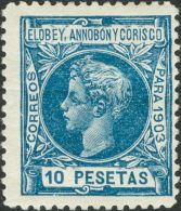 * 1/18 1903. Elobey, Annobón Y Corisco. Serie Completa. MAGNIFICA Y RARA. (Edifil 2017: 1050€) - Annobon & Corisco