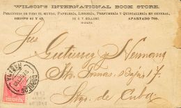 Sobre 163 1898. Cuba. 5 Ctvos Rosa. LA HABANA A SANTIAGO DE CUBA. Matasello CORREOS / HABANA (con Error "93" En Lugar De - Cuba (1874-1898)
