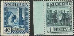 ** 28/43d 1935. Andorra. Serie Completa, A Falta Del 20 Cts Urgente. DENTADO 14 (destinada A Su Distribución En E - Andere & Zonder Classificatie