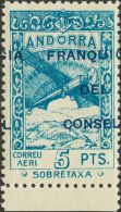 ** NE25/36hdx 1932. Andorra. Serie Completa NO EMITIDA, Ocho Valores. SOBRECARGA DESPLAZADA. MAGNIFICA Y RARA. (Edifil 2 - Andere & Zonder Classificatie