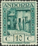 (*) 17cc 1929. Andorra. 10 Cts Azul Verdoso. CAMBIO DE COLOR. MAGNIFICO Y RARISIMO. (Edifil 2013: 970€) - Altri & Non Classificati