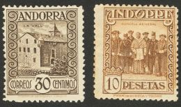 * 15/27 1929. Andorra. Serie Completa. MAGNIFICA. (Edifil 2017: 485€) - Andere & Zonder Classificatie