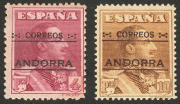 ** 3/6N, 8/12N, 14N 1928. Andorra. Serie Completa, A Falta Del 5 Cts, 30 Cts Y 20 Cts Rojo Claro. NºA000.000. MAGNI - Other & Unclassified