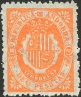 (*) NE1/12 1875. Andorra. Serie Completa. NO EMITIDA. MAGNIFICA. (Edifil 2017: 34€) - Andere & Zonder Classificatie