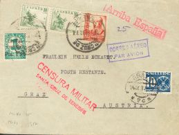 Sobre 26 1937. España. Canarias. 1´25 Pts Sobre 1 Cts (dentado) Y Diversos Valores. SANTA CRUZ DE TENERIFE - Autres & Non Classés