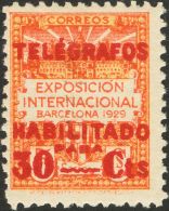 ** 1/3 1930. Barcelona. Telégrafos. Serie Completa. MAGNIFICA. (Edifil 2017: 55€) - Barcelona