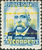 ** 1hcca, 3/5hcca, 12hcca, 12hccb 1937. Emisiones Locales Patrióticas. Vitoria. 1 Cts, 2 Cts Castaño Rojo, - Emissions Nationalistes