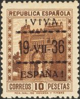 * 1/18 1937. Emisiones Locales Patrióticas. Vitoria. Serie Completa (Tipo I). MAGNIFICA. (Edifil 2011: 110€) - Nationalist Issues