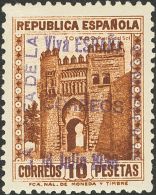 * 1/15 1936. Emisiones Locales Patrióticas. La Linea De La Concepción. Serie Completa, Quince Valores. MAG - Nationalistische Uitgaves