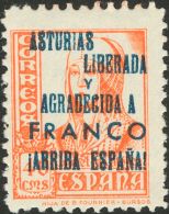 **/* 10/17 1938. Emisiones Locales Patrióticas. Coruña. Serie Completa (el 2 Cts Con Fijasellos). MAGNIFIC - Nationalist Issues