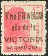 * 1/12 1939. Emisiones Locales Patrióticas. La Carolina. Serie Completa. MAGNIFICA. (Edifil 2011: 92€) - Nationalistische Uitgaves