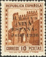 * 1/18 1937. Emisiones Locales Patrióticas. Huelva. Serie Completa. MAGNIFICA Y MUY RARA. (Edifil 2011: 200€ - Emissions Nationalistes