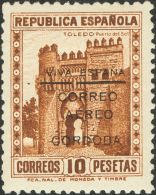 * 1/9 1937. Emisiones Locales Patrióticas. Córdoba. Serie Completa. MAGNIFICA Y RARA. - Nationalistische Uitgaves
