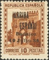 * 8/22 1936. Emisiones Locales Patrióticas. Badajoz. Serie Completa. MAGNIFICA Y MUY RARA. Dictamen GRAUS. - Nationalistische Uitgaves